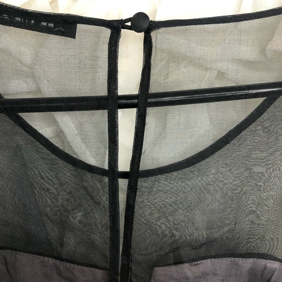 LIKE NEW! PORTMANS Size 8 Silk & chiffon Black formal short dress - Picture 10 of 15